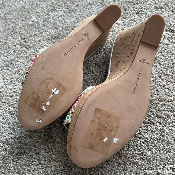 Veronica Beard Dali Woven multi color wedge sandals shoes women size 11 M NWOB - Picture 5 of 9